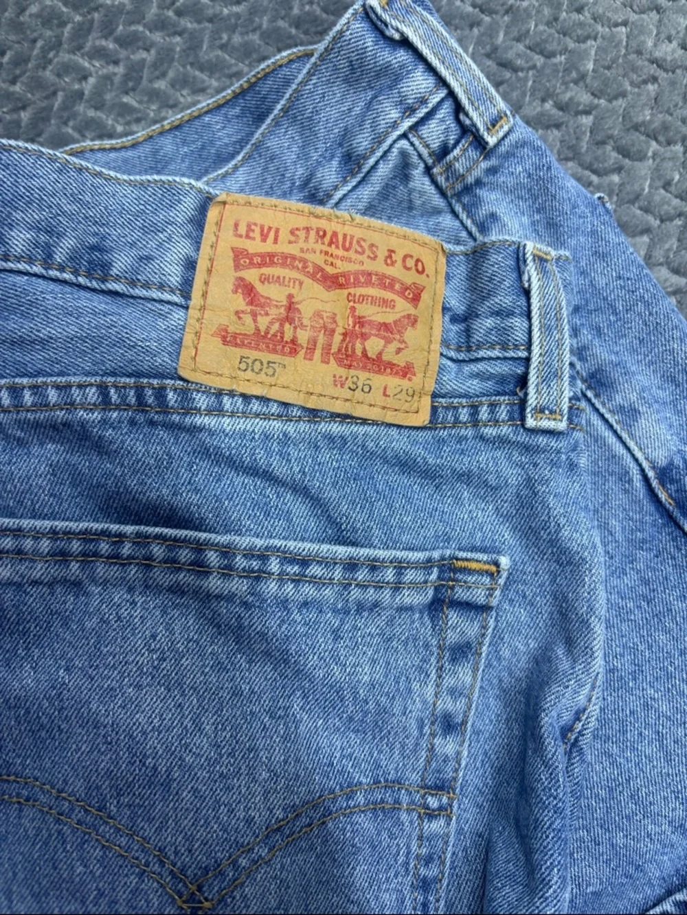 Levi’s 505 Men's Straight-Leg Jeans in Light Blue Denim